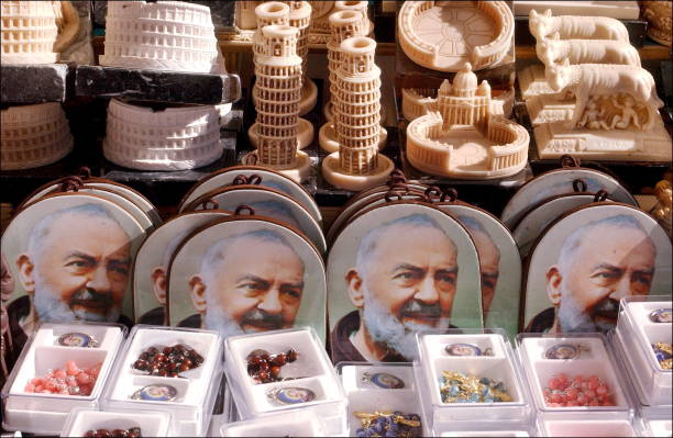 Hundreds of thousands of pilgrims jam St Peter's square to see pope John Paul II make a Saint of Padre Pio, a 20th century mystic monk who is said to...