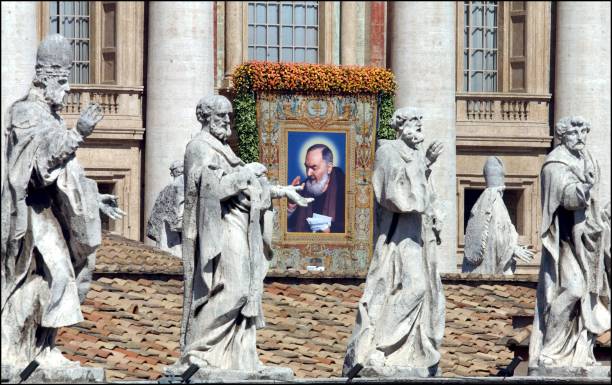 Hundreds of thousands of pilgrims jam St Peter's square to see pope John Paul II make a Saint of Padre Pio, a 20th century mystic monk who is said to...