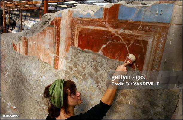 The Villa of the Papyri in Herculaneum, Italy in March, 2003.