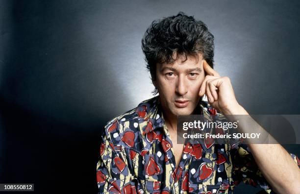 The close-up of Alain Bashung on March 22nd, 1990.