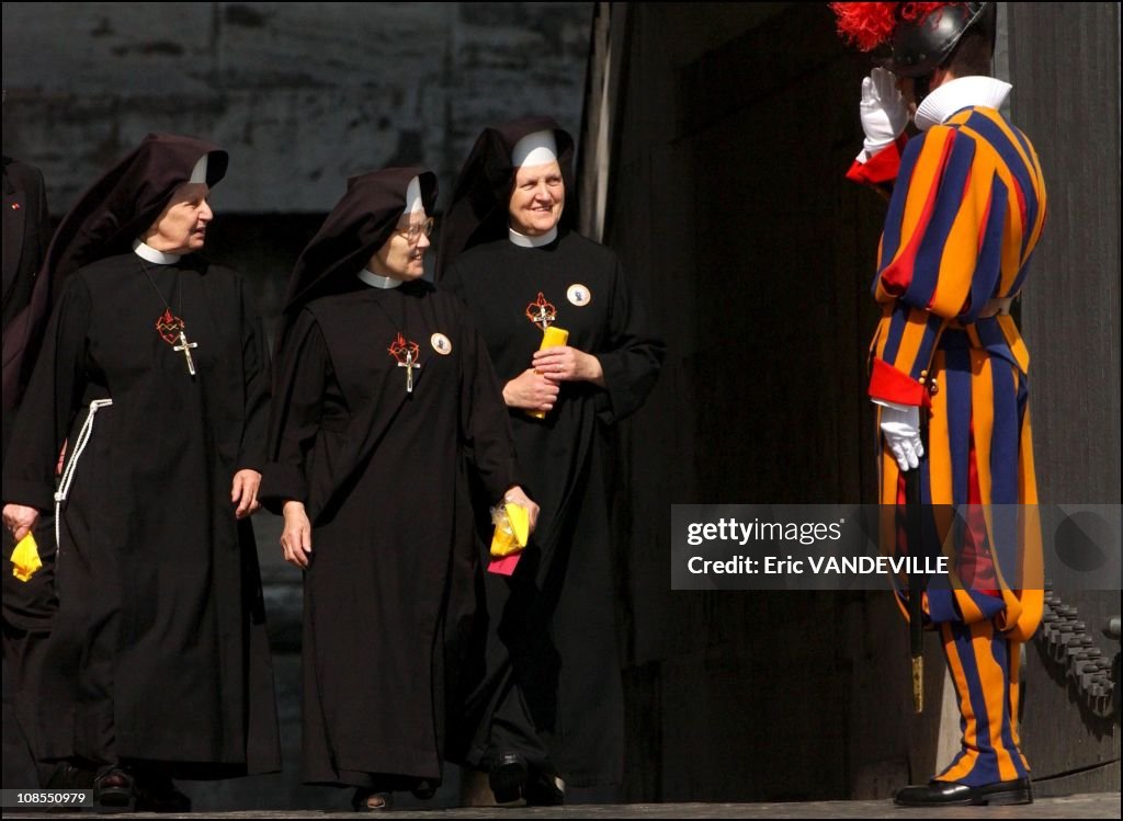 Pope John Paul II celebrated his 83rd birthday during a canonization mass before thousands of faithful and in presence of the Savoy Royal family in Rome, Italy on May 18th, 2003