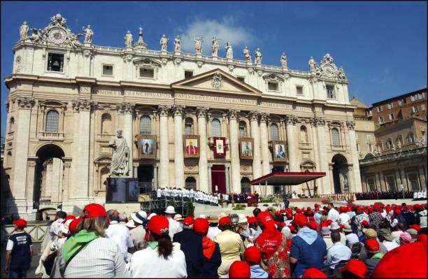 The pope created four new Saints: 2 poles and 2 Italians in Rome, Italy on May 18th, 2003