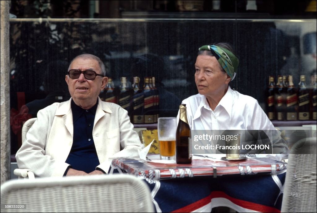 Simon de Beauvoir in Paris, France on April 14th, 1986