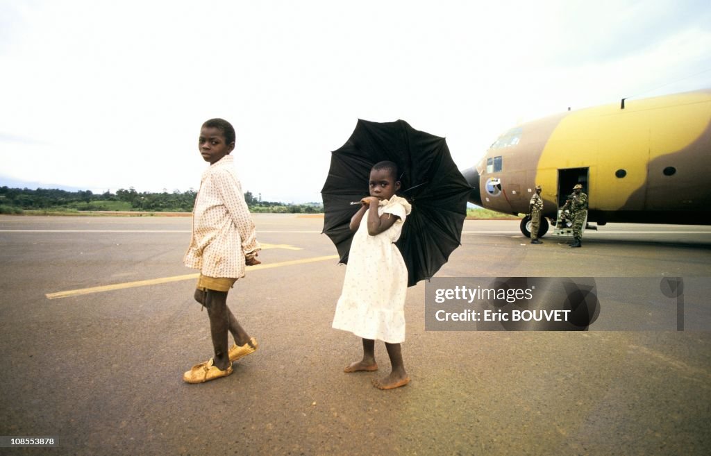 Desolation around lake Nyos in Cameroon in August , 1986.