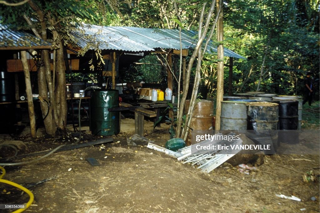 Drug traffic, Guerilla in Colombia in February , 1988.
