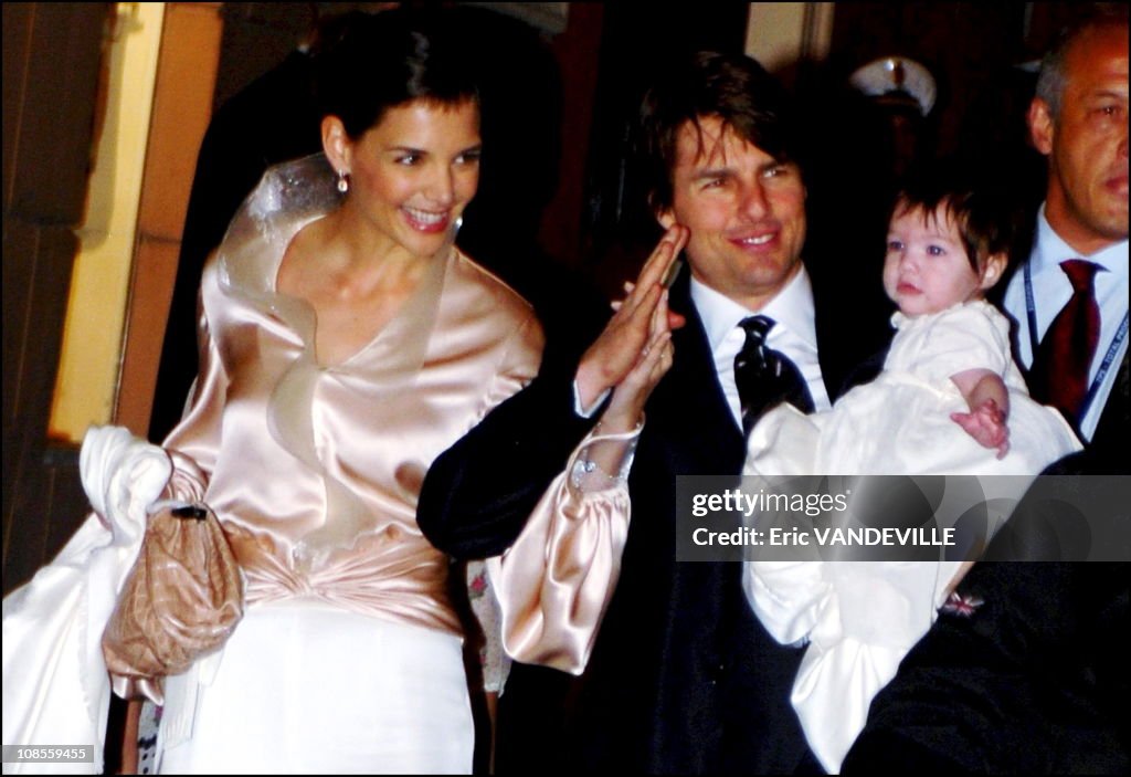 Tom Cruise and Katie Holmes in Rome for wedding in Rome, Italy on November 16, 2006.