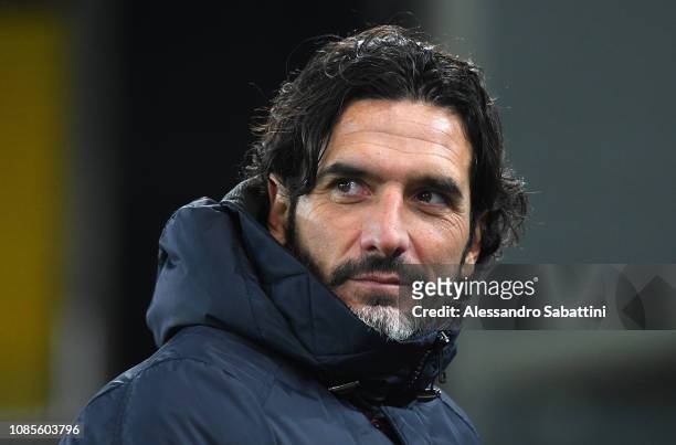 Alessandro Lucarelli of Parma Calcio looks on during the Serie A match between Udinese and Parma Calcio at Stadio Friuli on January 19, 2019 in...