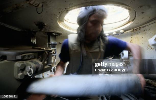 West Beirut: Druze forces led by Walid Jumblatt in Beirut, Lebanon in August, 1989.