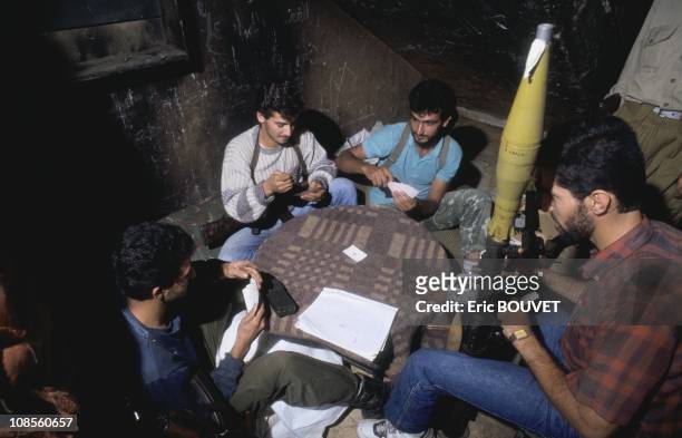 West Beirut: Druze forces led by Walid Jumblatt in Beirut, Lebanon in August, 1989.
