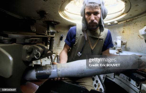 West Beirut: Druze forces led by Walid Jumblatt in Beirut, Lebanon in August, 1989.