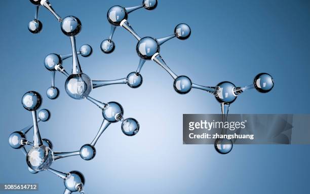 molecular structure - 3d rendered glass stockfoto's en -beelden