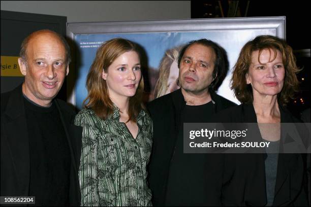 Natacha Regnier, Luc Bondy, Nicole Garcia, Philippe Djian in Paris, France on March 08th, 2004.