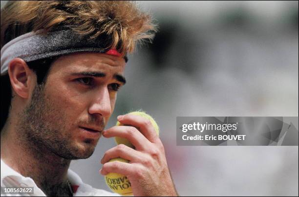 Andre Agassi in Paris, France in May, 1990.