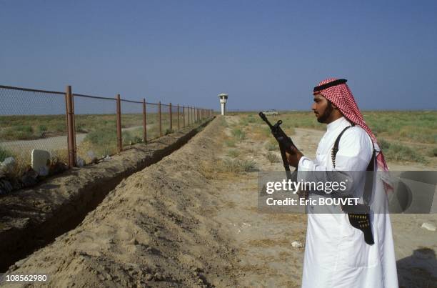 Saudi soldier on the border of Saudi Arabia and Iraq, August 25th, 1990.