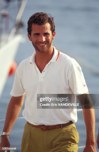 Prince Felipe in Palma, Spain on July 30th, 1995.