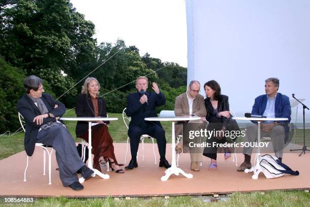 From left: ClaudeEric Poiroux, Marianne Piquet Ducourneau, Daniel Olbrychski, Andrzej Jakimowski and Pierre Triapkine in Chatenay Malabry, France on...