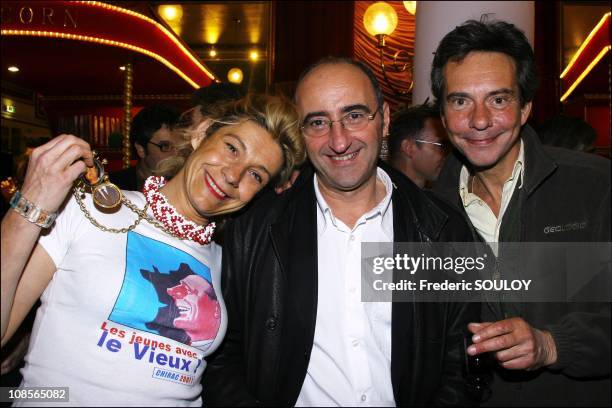 Frigide Barjot, Judge Eric Halphen and Basile de Koch in Paris, France on March 27, 2007.