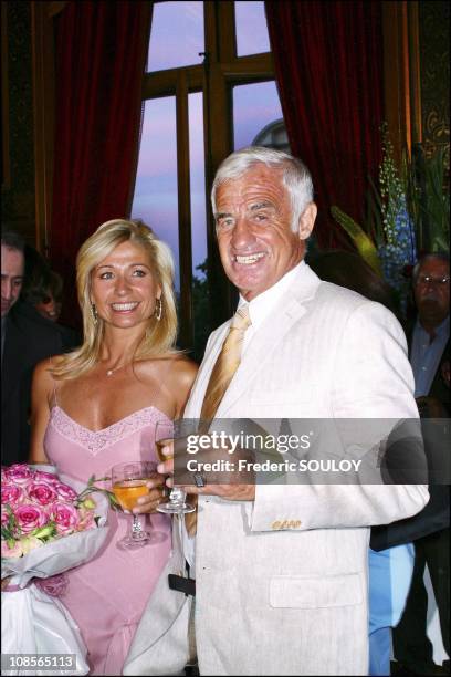 Natty and Jean Paul Belmondo in Paris, France on June 28th , 2004.