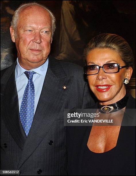 Vittorio Emanuele and wife Marina of Savoy at palace Taverna in Rome, Italy on October 02nd , 2004.