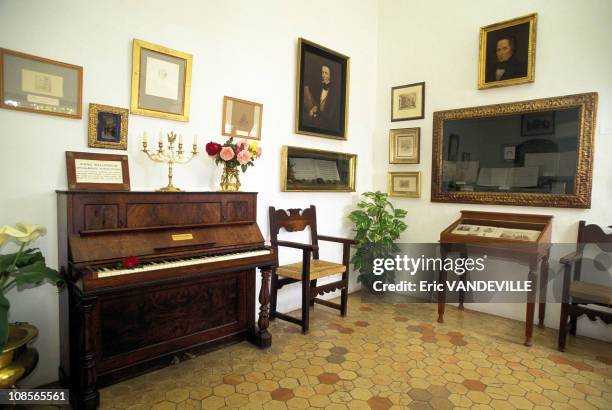 Chopin's Majorcan piano in Valldemosa, Spain in May, 1997.