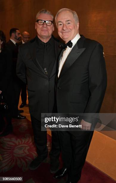 Paul Gambaccini and guest attend The 39th London Film Critics' Circle Awards at The May Fair Hotel on January 20, 2019 in London, England.