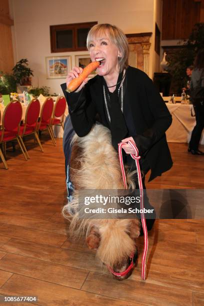 Heidelinde Weis during the pre-birthday party of Bibi Johns "My last day 89" at Gut Aiderbichl on January 20, 2019 in Iffeldorf, Germany. Johns will...