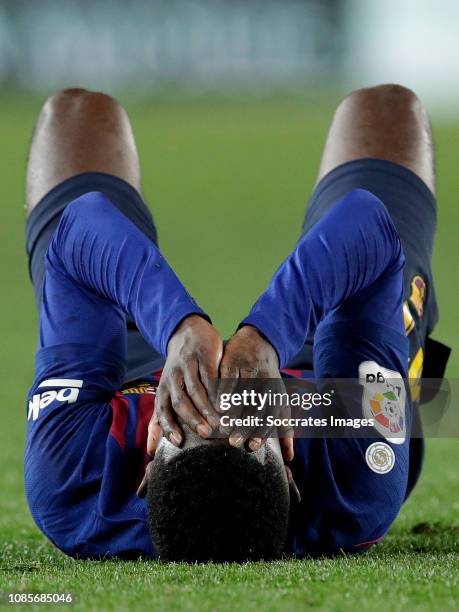 Ousmane Dembele of FC Barcelona during the La Liga Santander match between FC Barcelona v Leganes at the Camp Nou on January 20, 2019 in Barcelona...