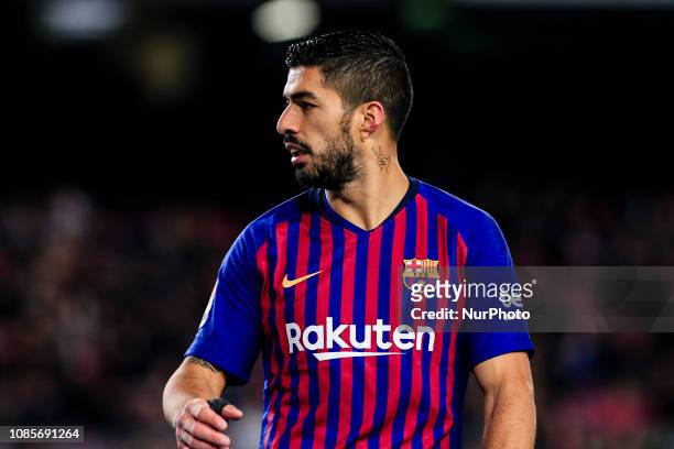 Luis Suarez of FC Barcelona during the Spanish championship La Liga football match between FC Barcelona and CD Leganes on 20 of January 2019 at Camp...