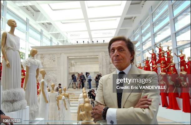 Italian fashion designer Valentino celebrates 45 years of activity :exhibition at the Ara Pacis Museum in Rome. Rome rolled out the red carpet to...