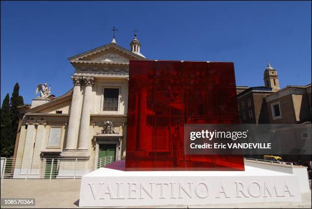 Italian fashion designer Valentino celebrates 45 years of activity :exhibition at the Ara Pacis Museum in Rome. Rome rolled out the red carpet to...