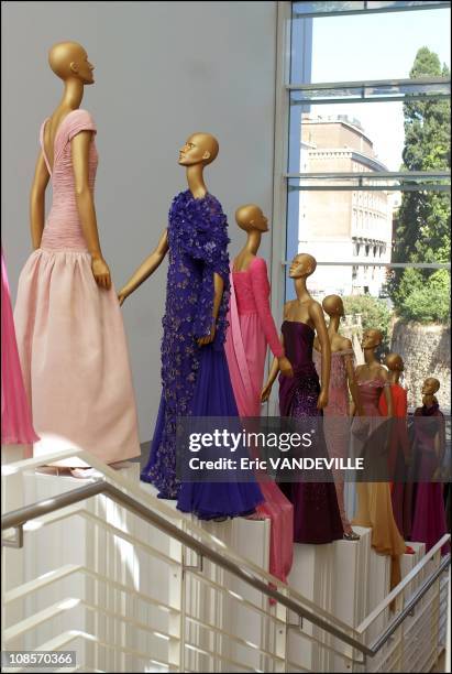 Italian fashion designer Valentino celebrates 45 years of activity :exhibition at the Ara Pacis Museum in Rome. Rome rolled out the red carpet to...