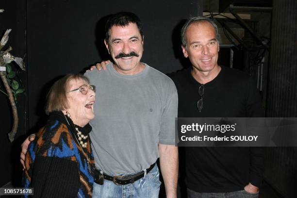 Mado Maurin, Jean-Marie Bigard and Laurent Baffie in Paris, France on October 20, 2008.