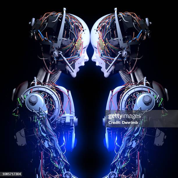 ロボットの連帯 - アンドロイド ストックフォトと画像