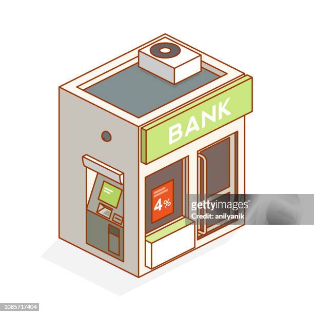bank - geldautomat stock-grafiken, -clipart, -cartoons und -symbole