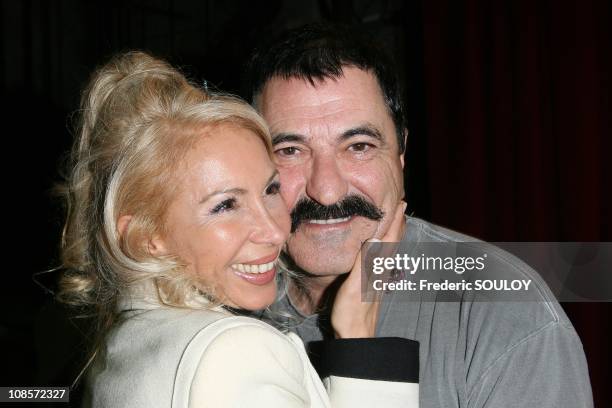 Jean-Marie Bigard and his wife Claudia in Paris, France on October 20, 2008.