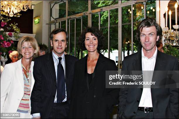 Bernard De La Villardiere, Caroline Tresca and Philippe Caroit in Paris, France on May 30th, 2005.