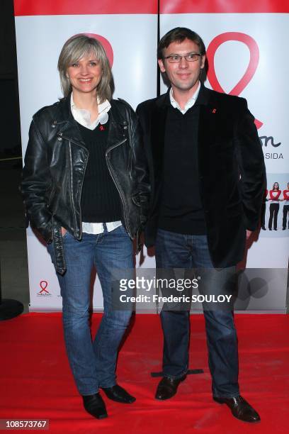 Valerie Maurice and Laurent Romejko in Paris, France on February 19, 2008.
