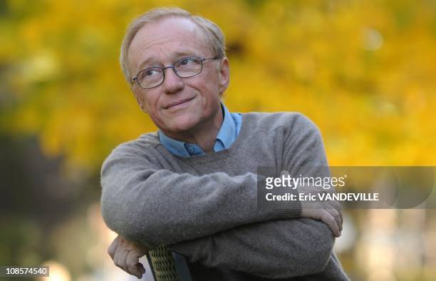 Israeli writer David Grossman at Villa Borghese in Rome for the presentation of the movie based on his book 'Someone to run with'. Novelist and...