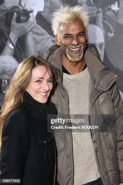 Satia Oblet and his friend in Paris, France on April 17, 2008.