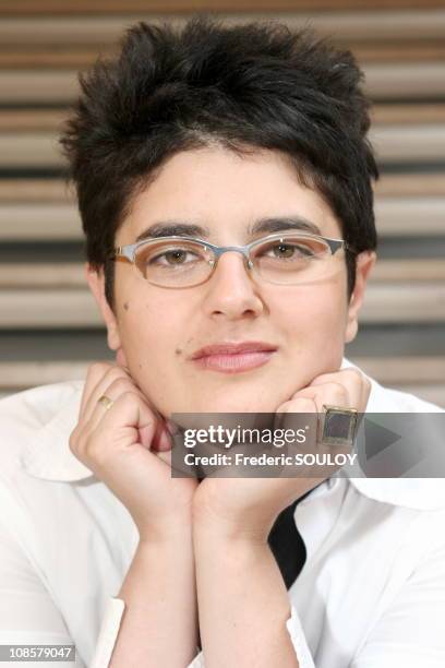 Close-up of Director 'Anahi Berneri' in Paris, France on February 08, 2006.