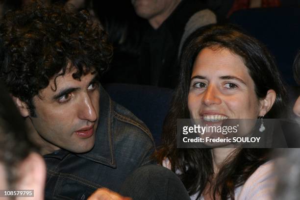 Mazarine Pingeot and her friend Mohamed Ulad-Mohand in Paris, France April 05, 2006.