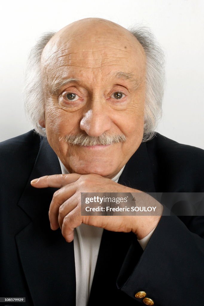 Close up of Andre Gaillard on the set of 'Les Grands du rire' in Paris,France on June 01,2006.