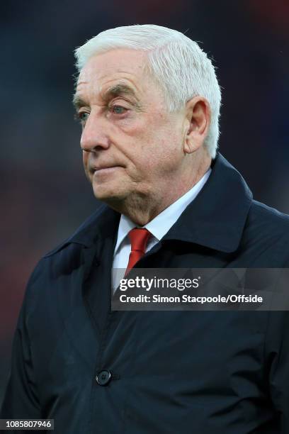 Former Liverpool player and manager Roy Evans looks on during the Premier League match between Liverpool and Crystal Palace at Anfield on January 19,...