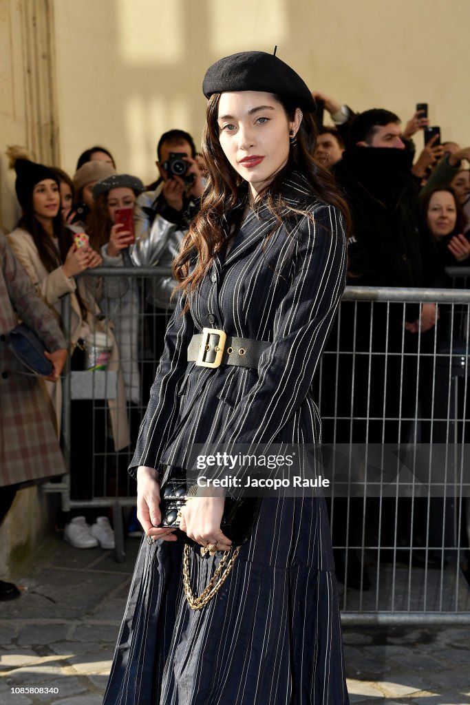 Celebrity Sightings - Paris Fashion Week - Haute Couture Spring Summer 2020 : Day One