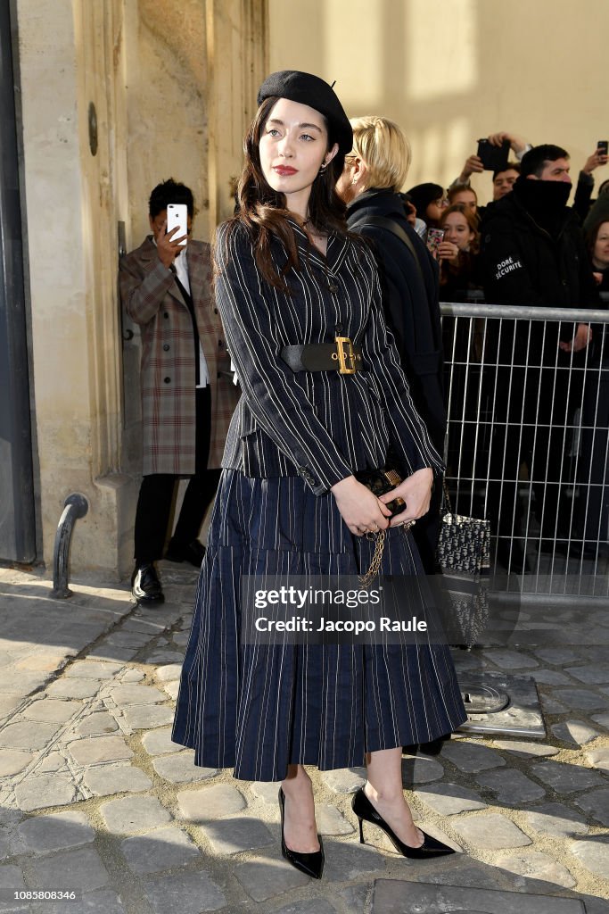 Celebrity Sightings - Paris Fashion Week - Haute Couture Spring Summer 2020 : Day One