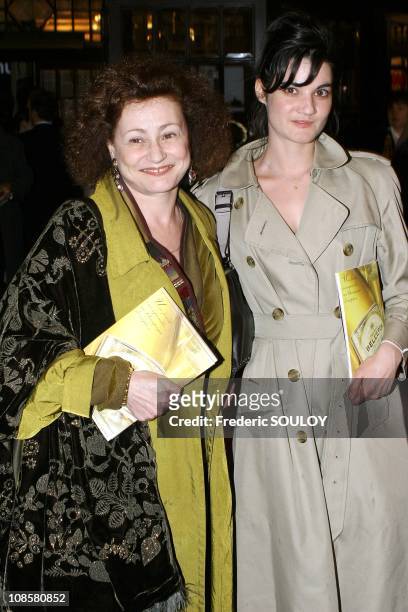 Catherine Arditi and her sister in Paris, France on April 24, 2006.