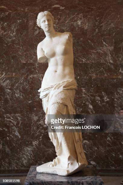 The Venus de Milo at the Louvre Museum back after restoration on July 9, 2009.