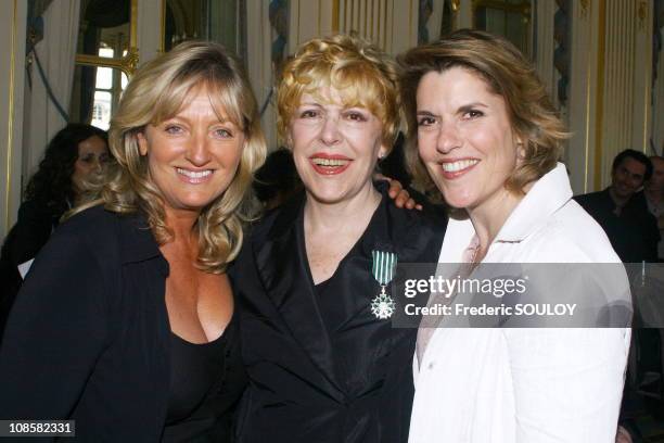 Sylvie Jolie and Charlotte de Turckeim with Mathilde Vitry in Paris,France on June 07,2006.