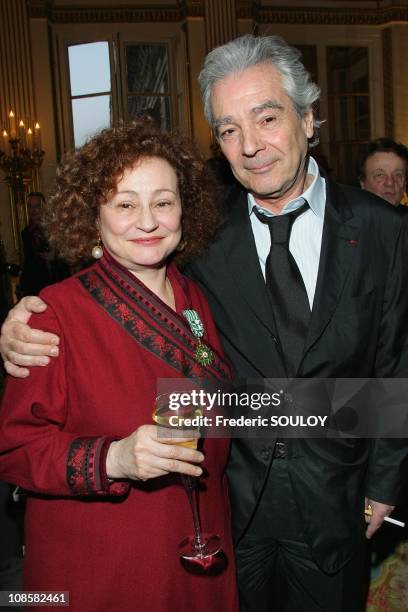 Catherine Arditi and Pierre Arditi in Paris, France on March 31, 2009