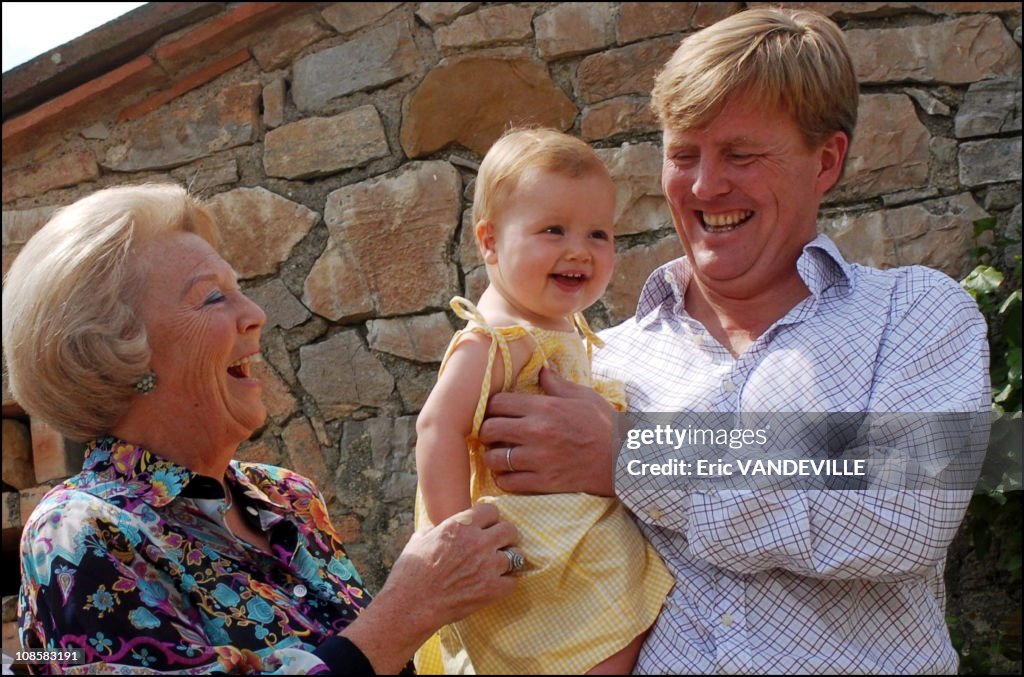 Royal dutch family on holidays in Tuscany, Italy on July 06, 2006. 